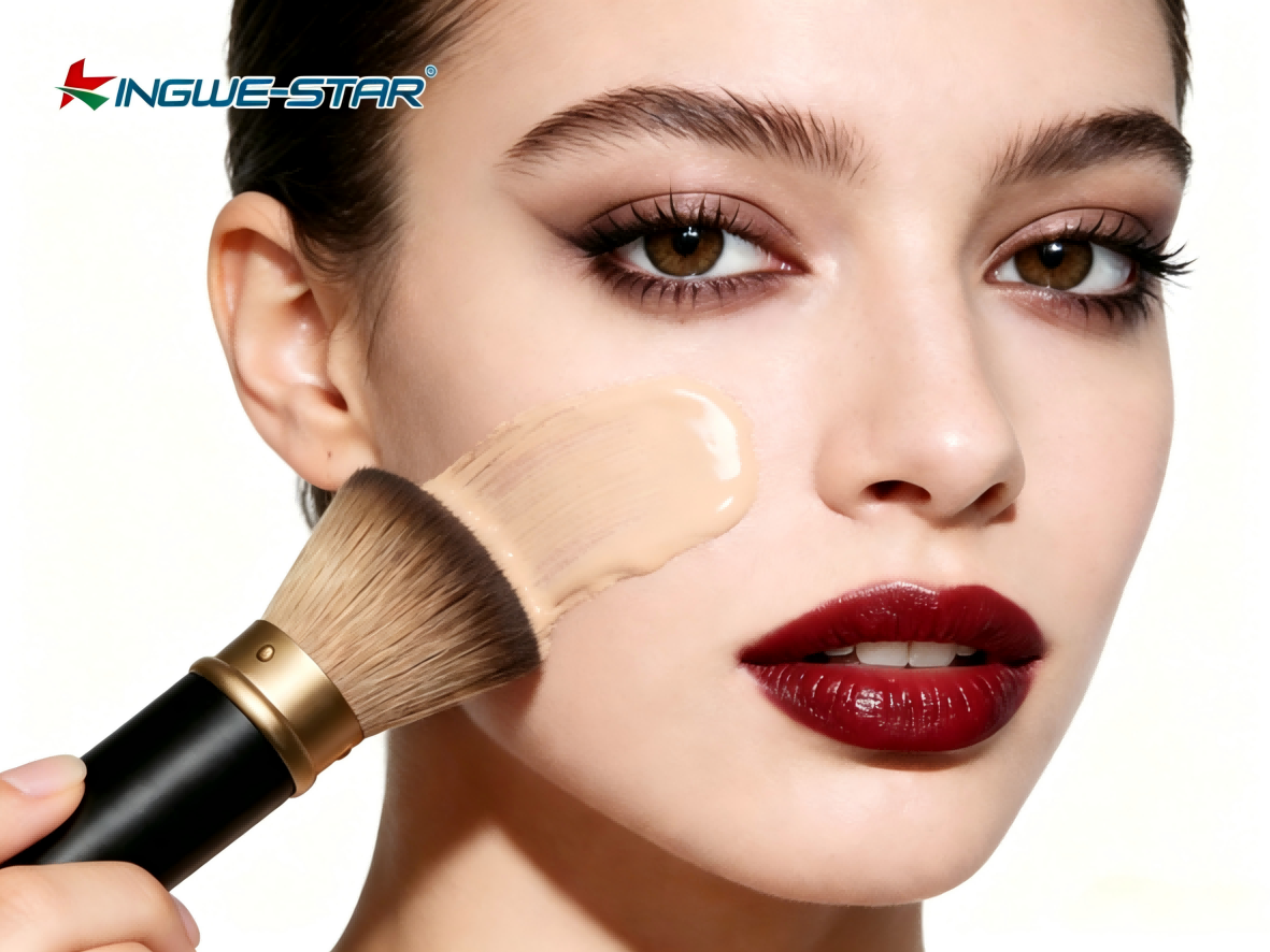 Retractable Black Kabuki Brush for Liquid